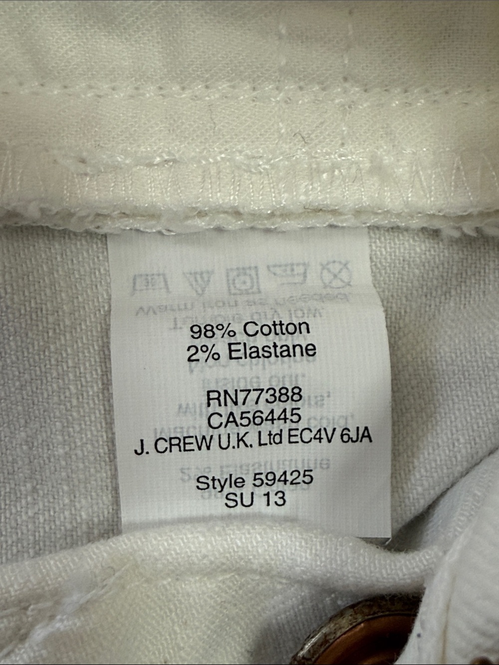 J.CREW White Matchstick Skinny Jeans Size 27 Regular - Picture 5 of 5